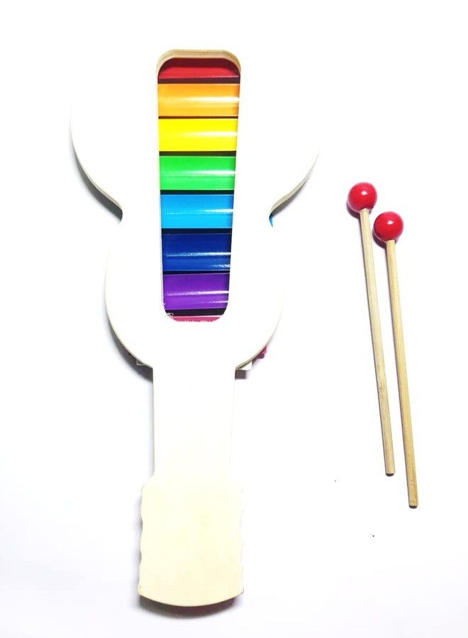 Cutrunn Wooden Handmade Xylophone Musical Toy with 8 Notes, Multicolour, 1 Xylophone, 2 Sticks - Image 4